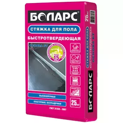 Смесь для полов цементная Боларс Основа-стяжка для пола БТ серый 25кг