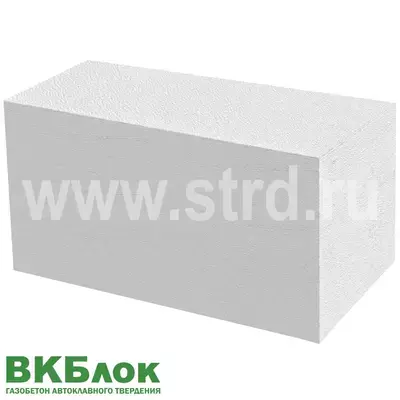 Блок газобетонный ВКБлок стеновой 625*400*250 D500кг/м3 В2,5