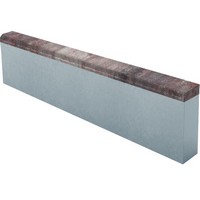 Бордюр тротуарный CMX14 Родонит верхний прокрас на белом / сером цементе основа - серый цемент 1000*200*80мм Лидер 40